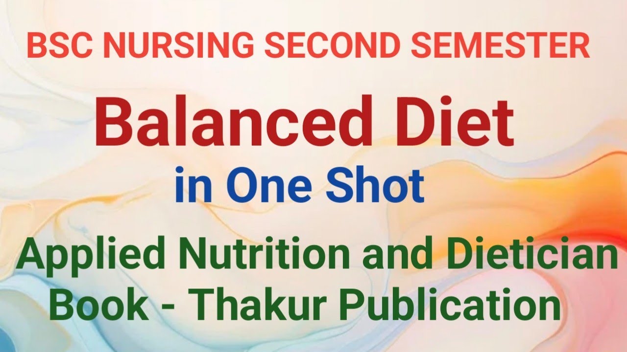 Balanced Diet in one Shot 💥 Applied Nutrition and Dietician