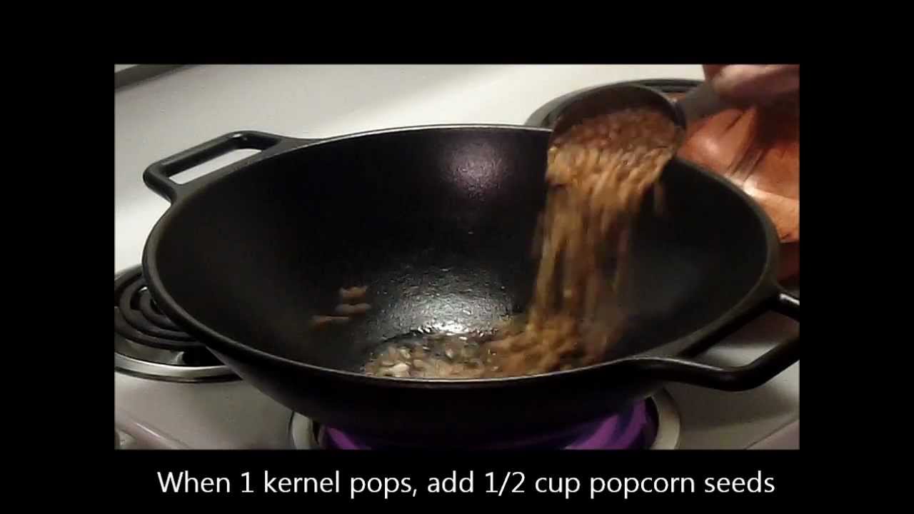 Wok Corn: Cooking Popcorn in a Cast Iron Wok