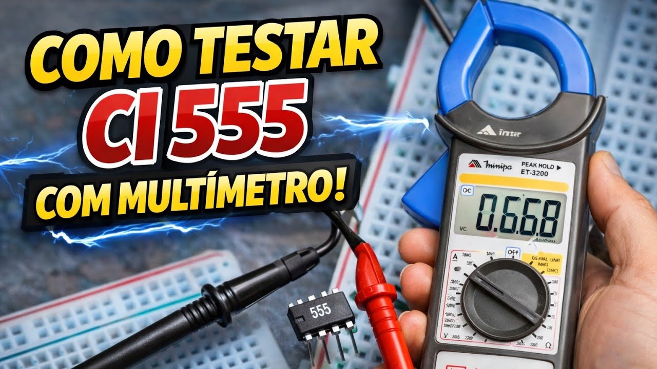 COMO TESTAR CI-555 COM O MULTÍMETRO? | ELETRÔNICA PARA INICIANTES 