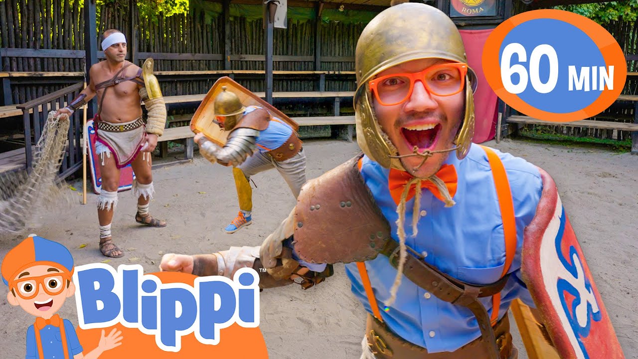Do We Have What It Takes To Be a Gladiator?⚔️ | Blippi & Meekah Challenges and Games for Kids