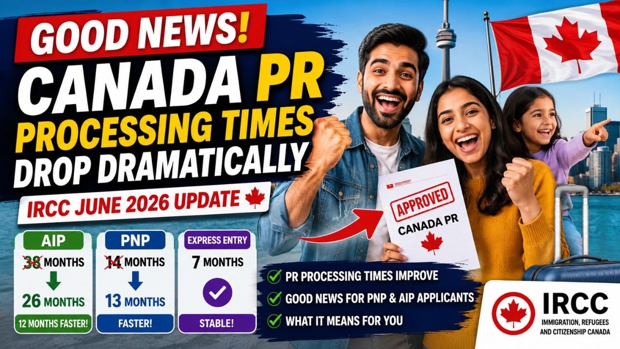 GOOD NEWS! Canada PR Processing Times Drop Dramatically | IRCC June 2026 Update