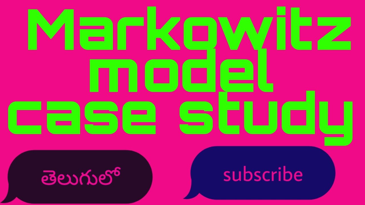 How to solve Markowitz  model problem in telugu|| SAPM||GNANI THE KNOWLEDGE||