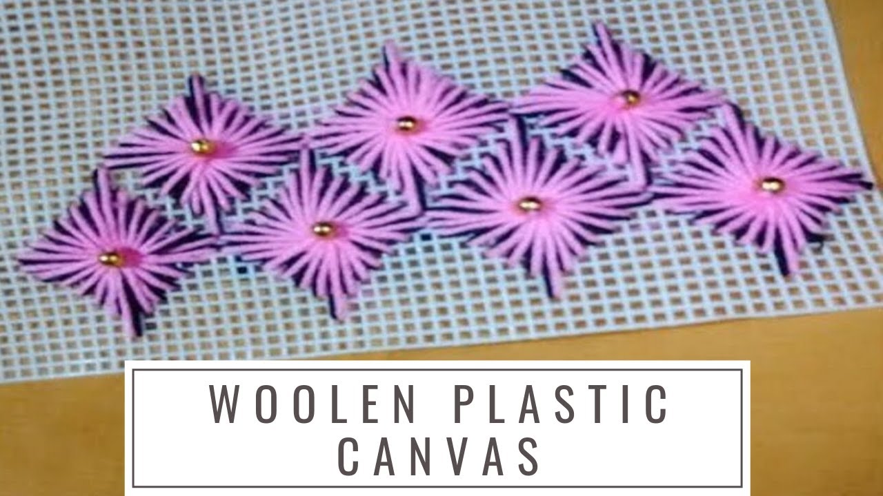Wow plastic net very beautiful stitch plastic canvas simple stitch DIY प्लास्टिक नेट डिजाइन