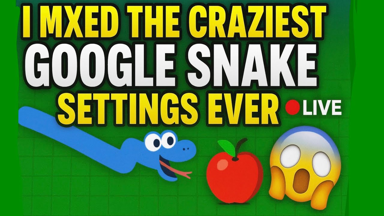 🔴 I Mixed the Craziest Google Snake Settings Ever&hellip; Can I Survive 5 Minutes?! 😳🐍🔥 29