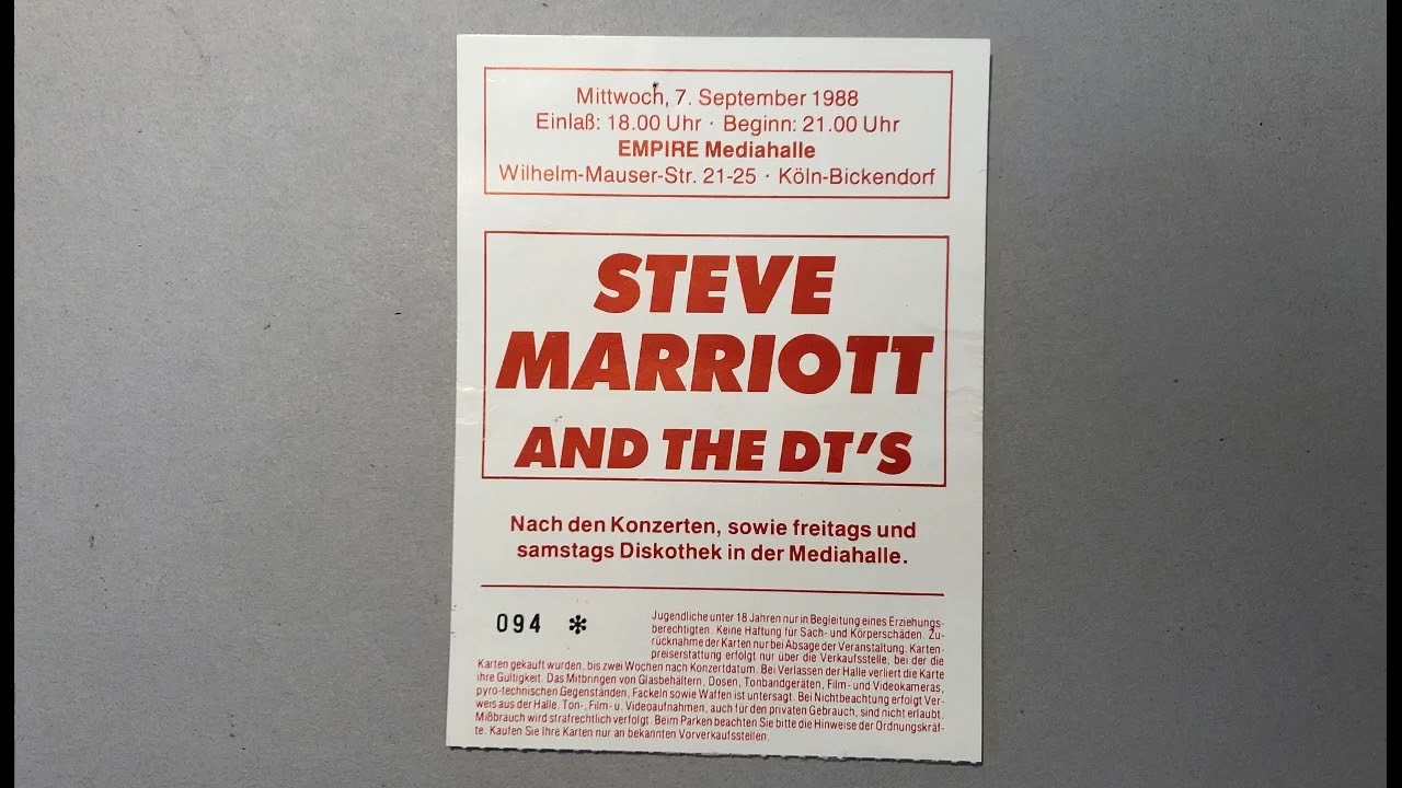 Steve Marriott and the DT's, Live 1988-09-07, Koeln, Empire