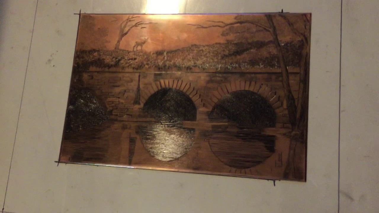 Copper engraving - printing demonstration