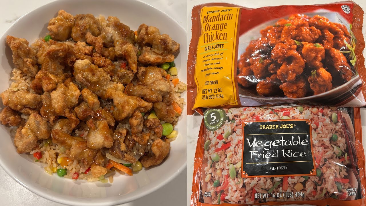 Orange Chicken Vlog #17 Trader Joe's Mandarin Orange Chicken and Vegetable Fried Rice