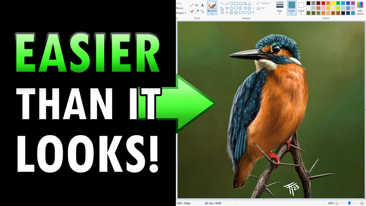 Как рисовать фотореализм в MS Paint