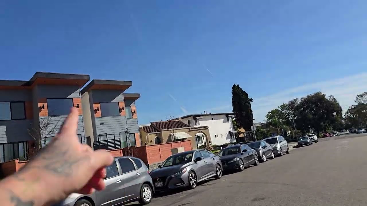 Riding to the Friendly Pizza and more on 30th in North Park 