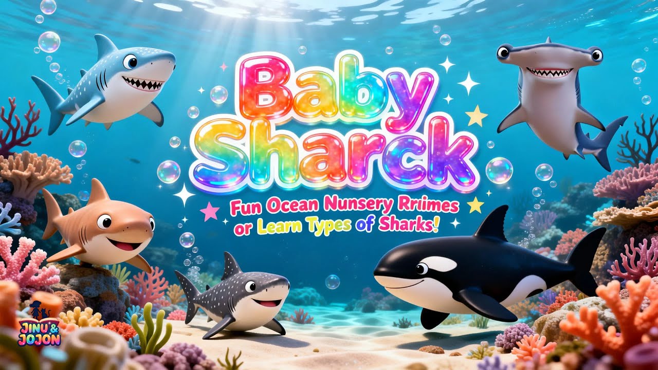 Early Learning Song About Types of Sharks | Baby Shark Nursery Rhymes 📘🦈