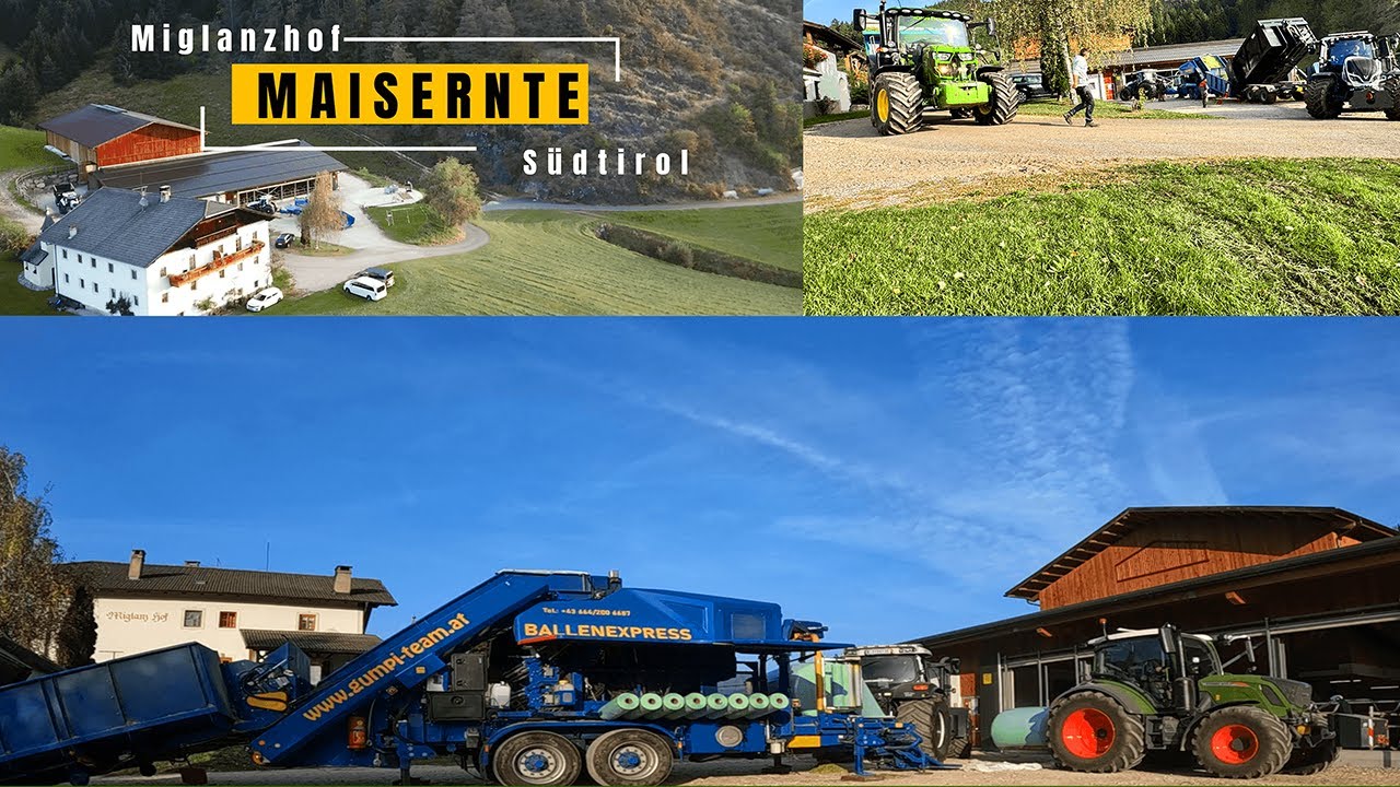 Maisernte 23 in Rundballen | Südtirol | Gumpi mit Göweil Vario Master| MF Kemper| JD| Valtra| Fendt