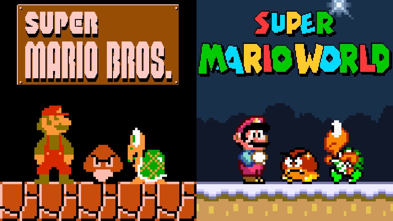 Super Mario Bros. 1 Remade in Super Mario World #2 - Classic's Super Mario Brothers