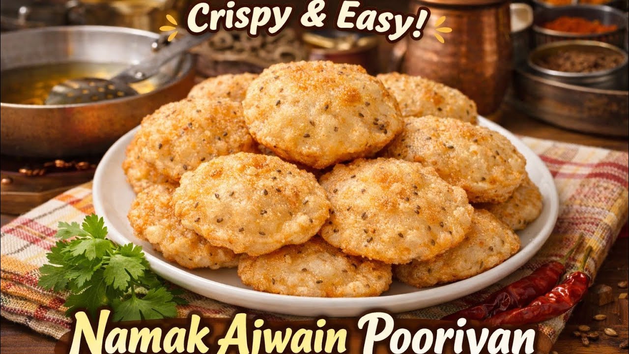 ✨ Crispy Namak Ajwain Pooriyan | Easy & Quick Recipe Live ✨