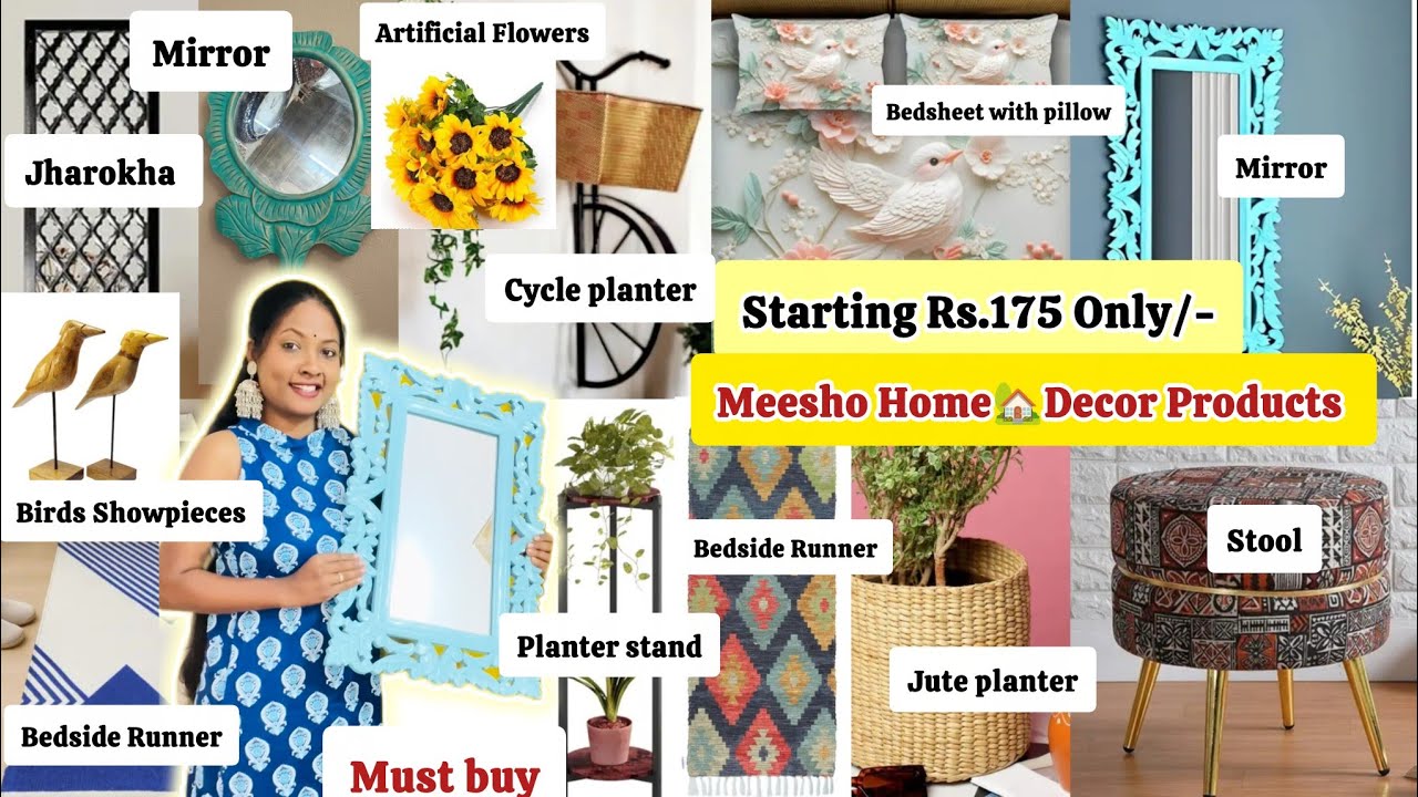 15 + Meesho Home 🏠 Decor Products | Starting Rs.175 Only #aestheticroomdecor #meeshofinds #meesho