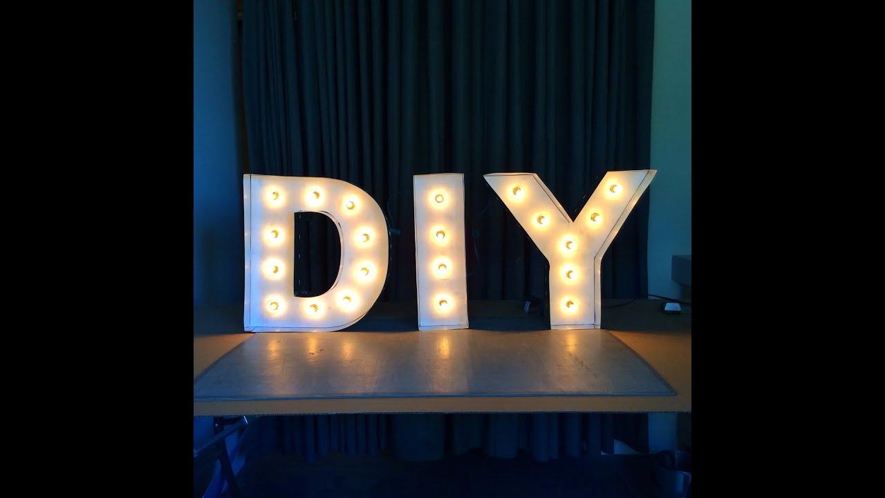 DIY Letter Lights
