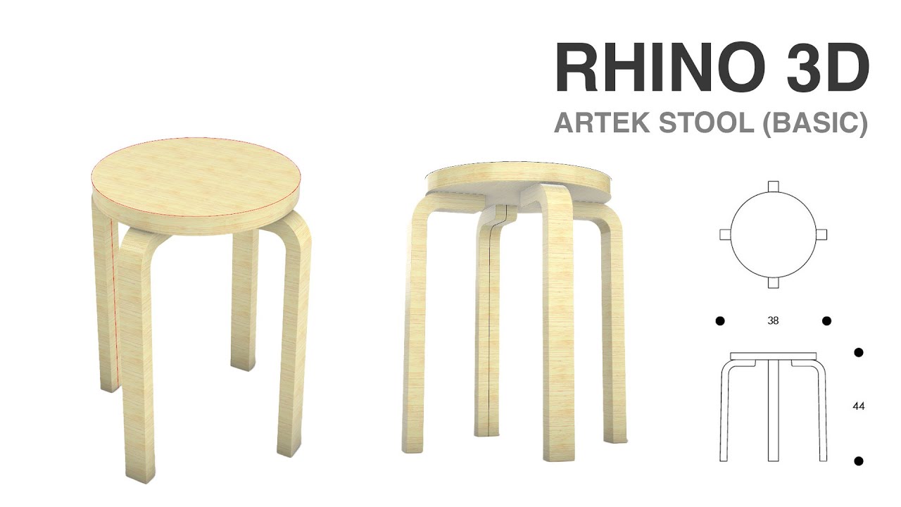 Artek Stool Model in Rhino Tutorial Basic Part 1