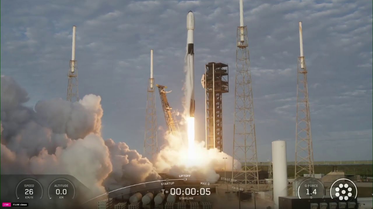 SpaceX launches Falcon 9 rocket from Florida, sending satellites into orbit