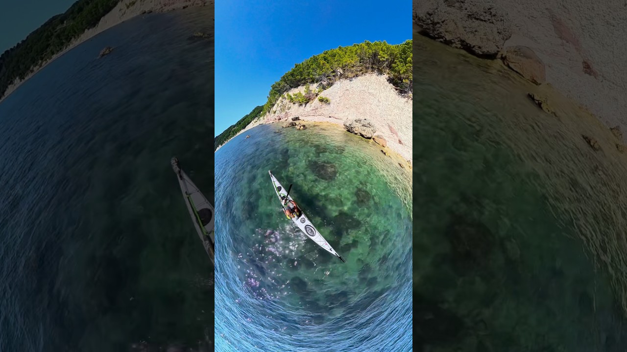 Sea kayak 🔴 Sassi Neri (1) 🔴 Insta360 X5 🔴 Riviera del Conero 2025