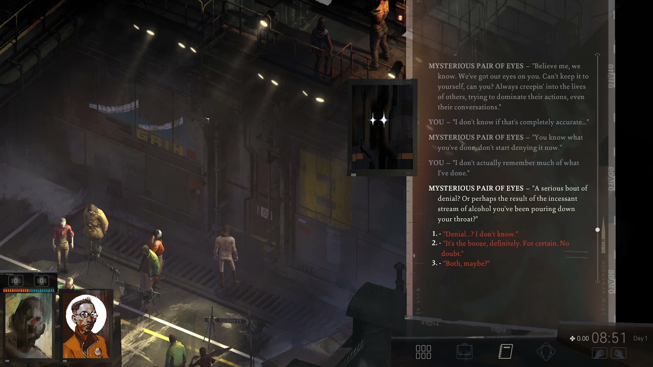 Disco Elysium: Final Cut – Mysterious Pair of Eyes NPC Dialogue