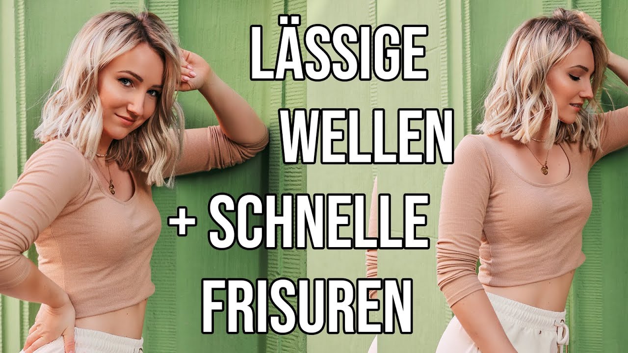 Lässige Wellen & schnelle Alltagsfrisuren bei kurzen/schulterlangen Haaren - TheBeauty2go
