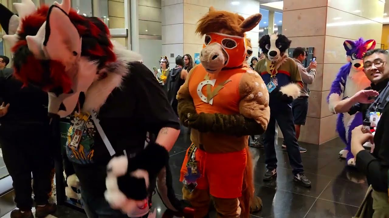Brasil FurFest 2025: Fursuit Parade (POV da entrada do centro de convenções do hotel)