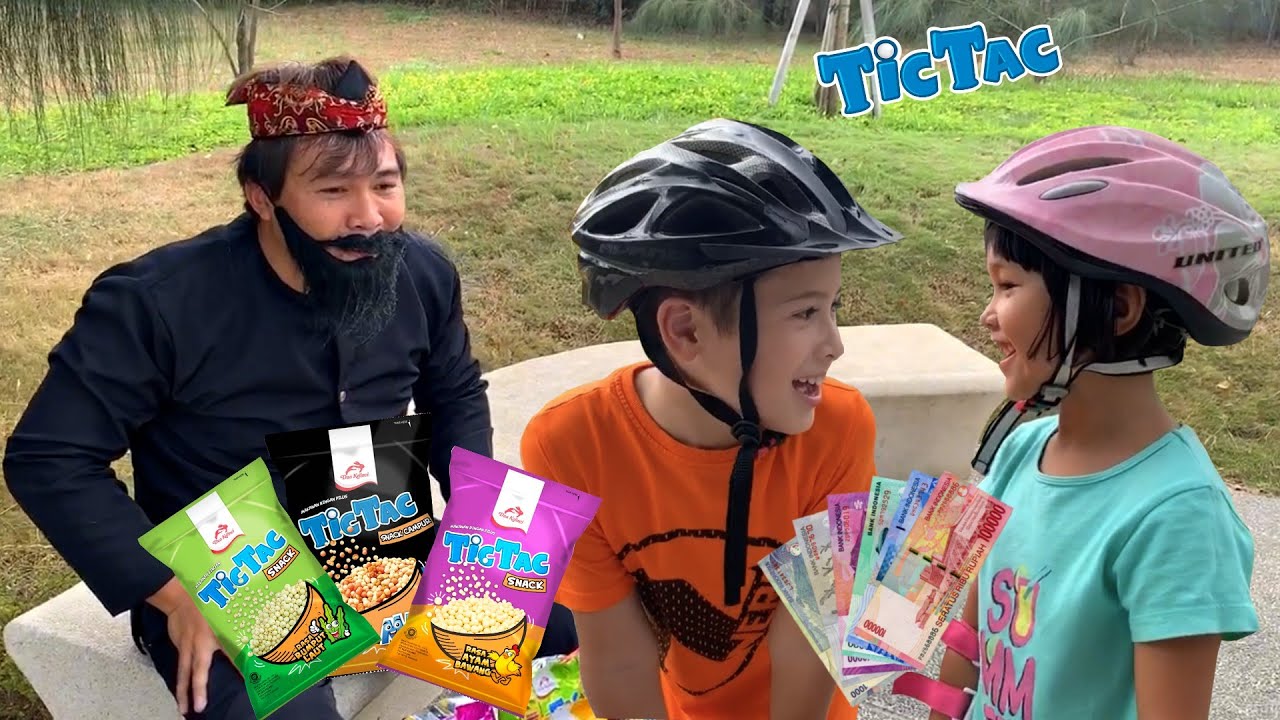 Papa Jadi Penjual Snack - Drama Main Jualan Dapat Hadiah
