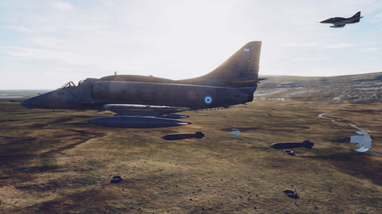 Последний аргентинский авиаудар A-4 (13 июня 1982 г., Фолклендские острова)