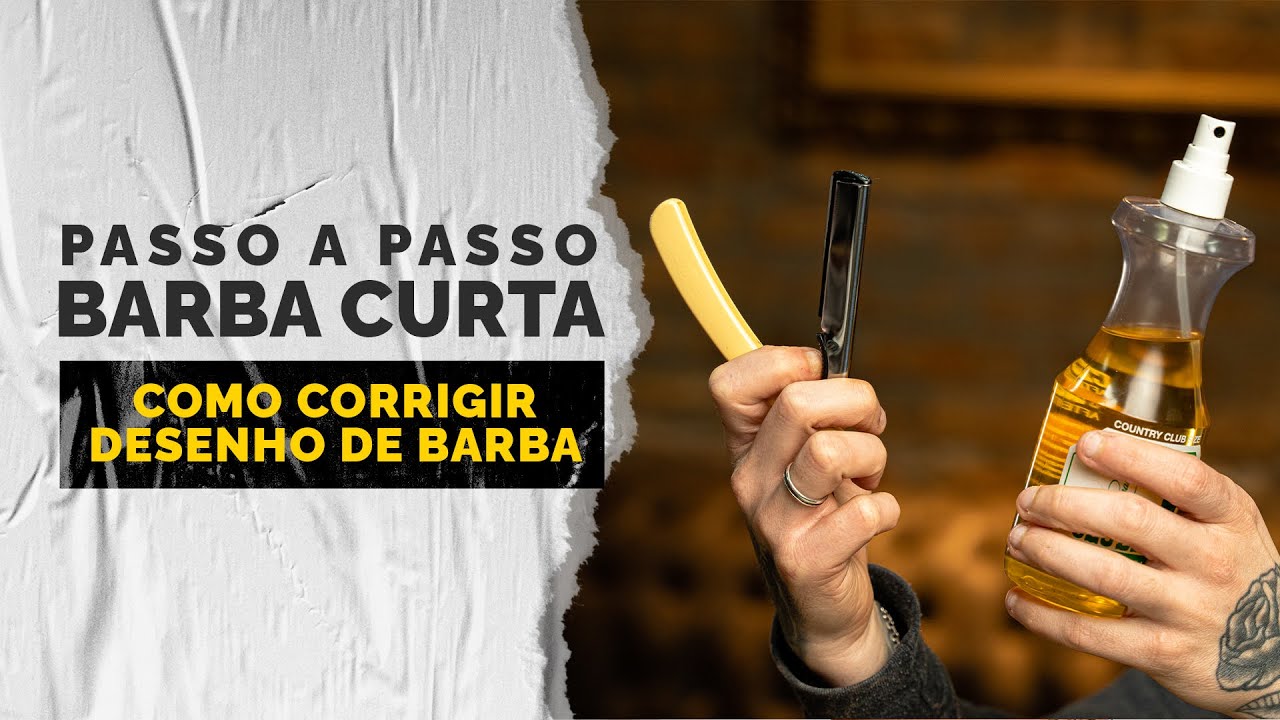 Passo a Passo Barba Curta - Como Corrigir Desenho de Barba | Barbeiro Educador