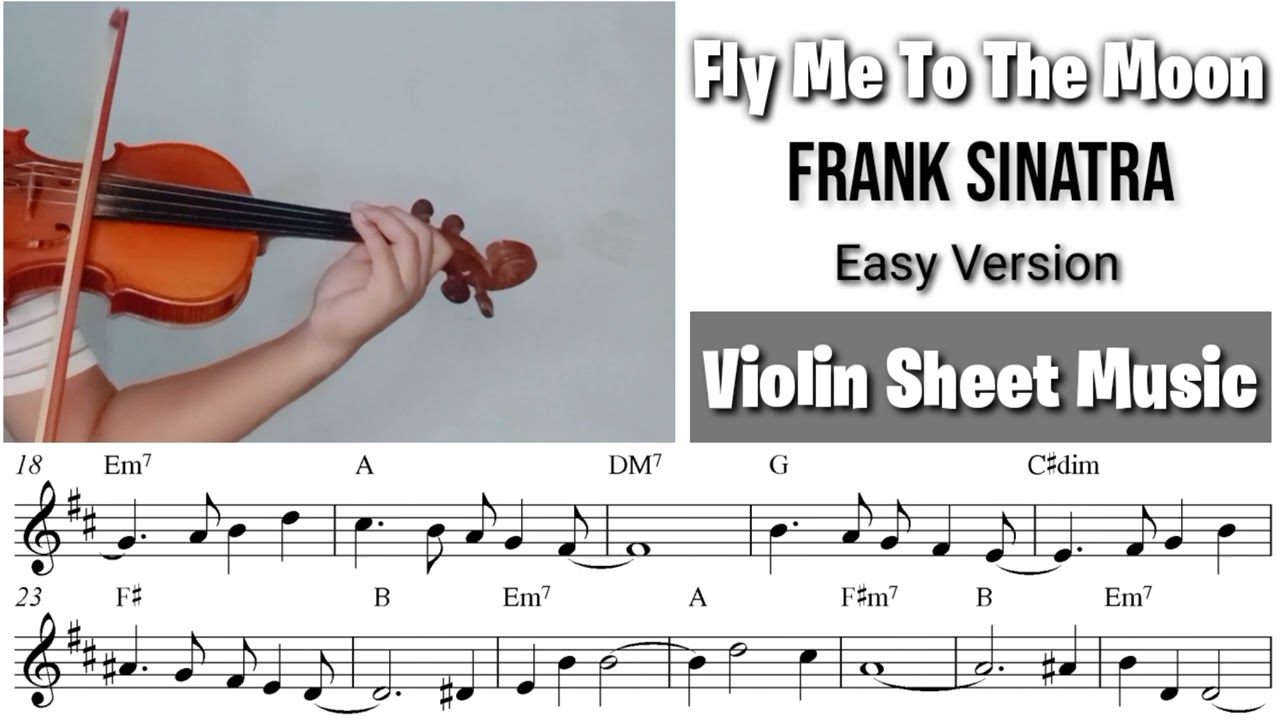 Free Sheet || Fly Me To The Moon - Frank Sinatra || Violin Sheet Music