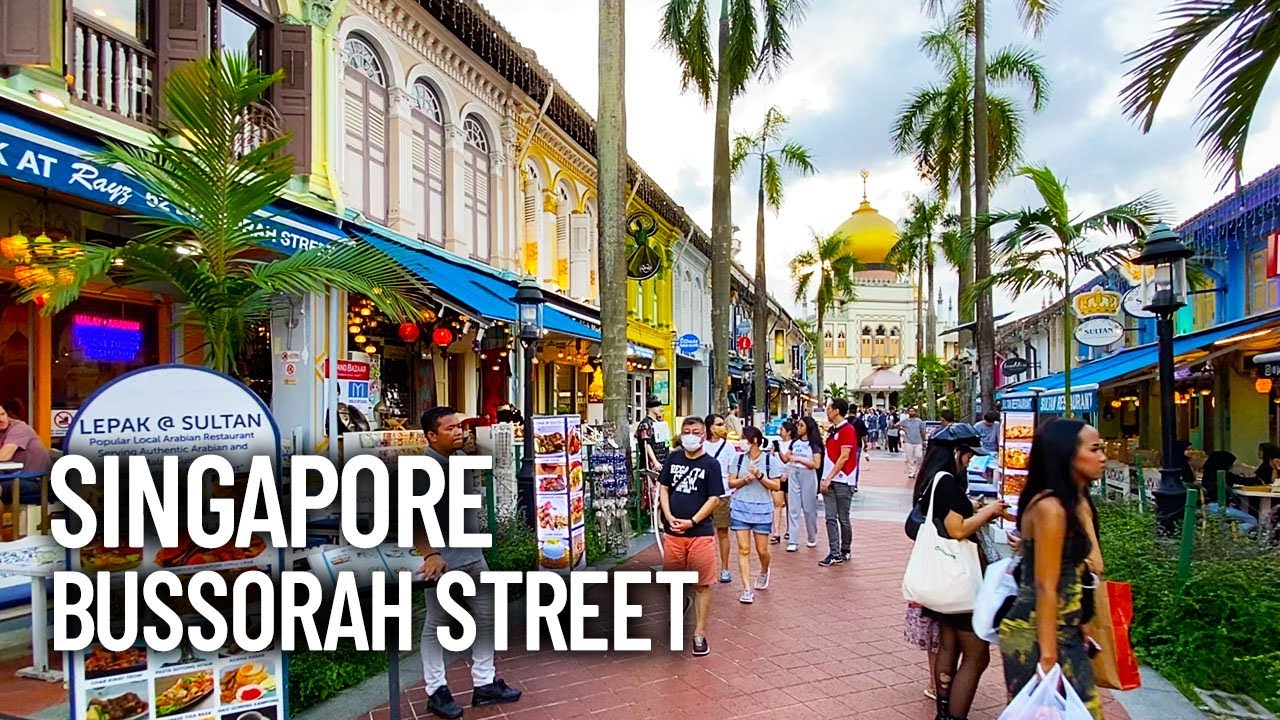 Singapore Bussorah Street Walking Tour - Arab Street (2023)