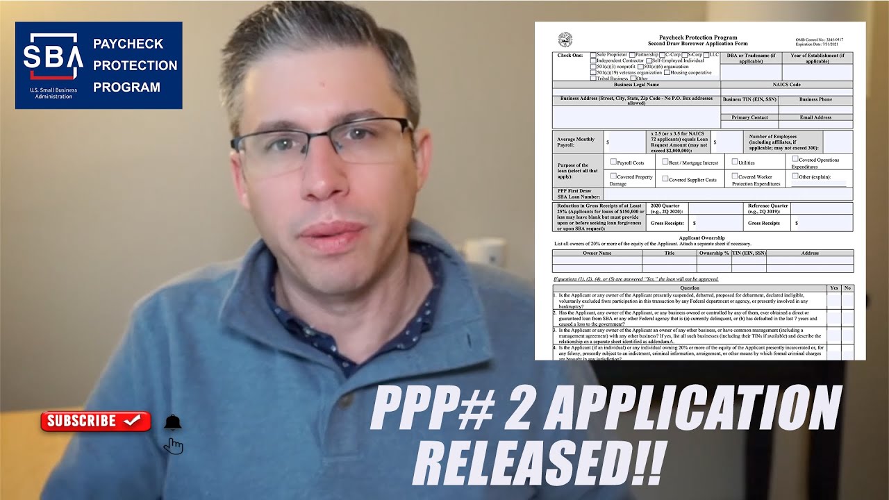 PPP 2 APPLICATION RELEASE!  DO YOU QUALIFY?