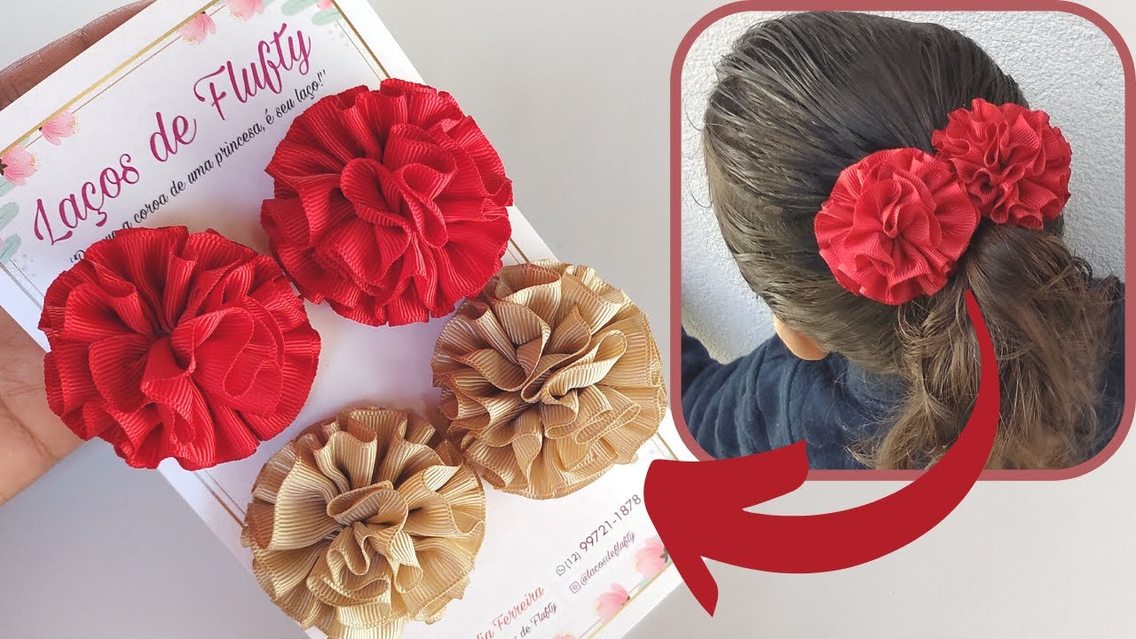 LAÇO POMPOM FLOR