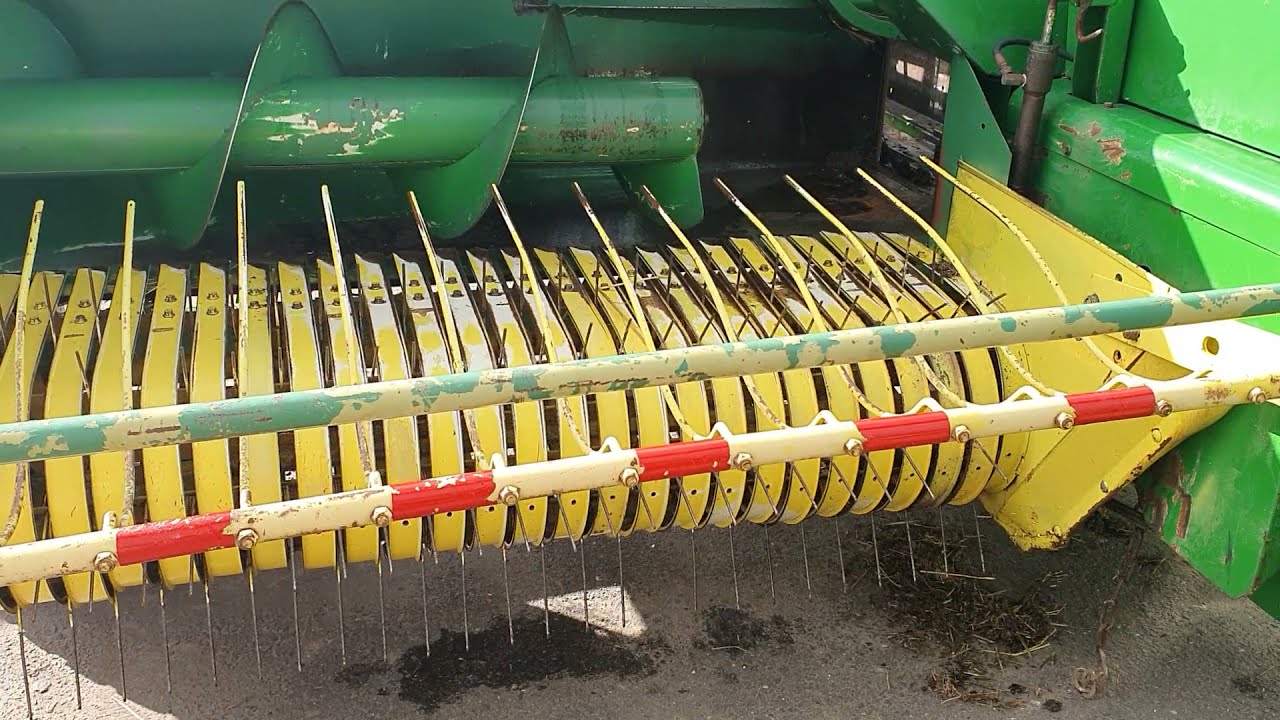 Пресс-подборщик John Deere 459 | Checking the work of the baler John Deere 459