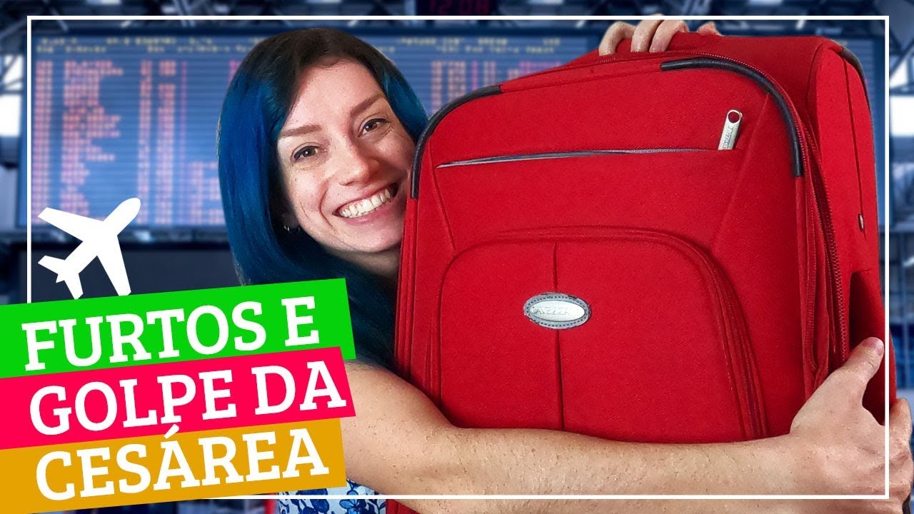 Como PROTEGER A BAGAGEM DESPACHADA NO AEROPORTO e evitar furtos com o GOLPE DA CESÁREA