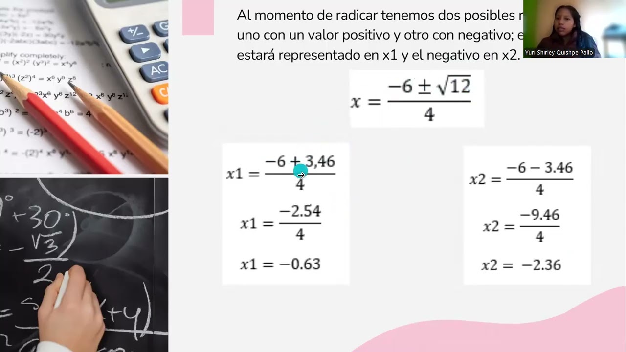 Ecuacion de segundo grado con una Variable Q Y