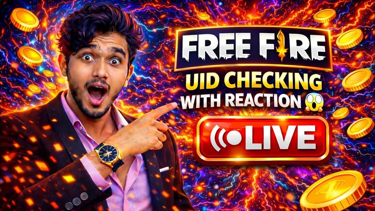🔴 FREE FIRE LIVE UID CHECKING & REACTION 😱 IN LIVE #FREEFIRE #UIDCHEKING #NONSTOPGAMING #fflive