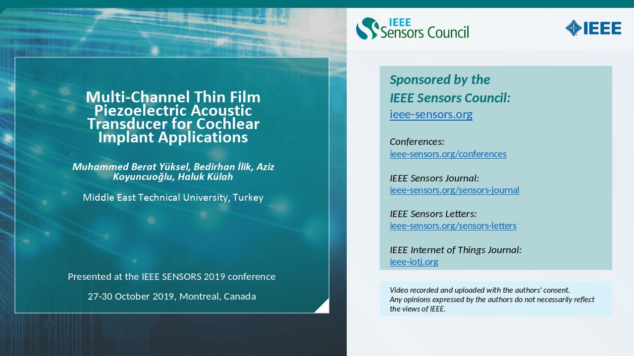 Multi-Channel Thin Film Piezoelectric Acoustic Transducer for Cochlear Implant Applications