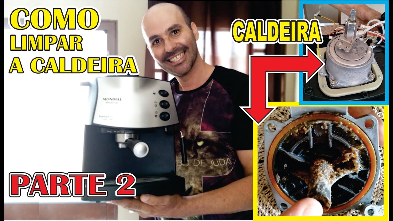 Como desmontar e limpar a caldeira da Cafeteira Expresso Mondial - Parte 2 - Limpando a caldeira