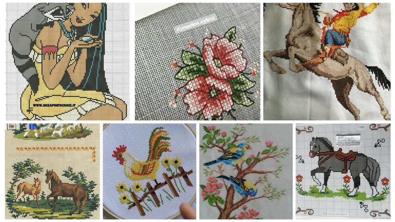 Últimas 100 imágenes de diseños de patrones de punto de cruz elegantes 