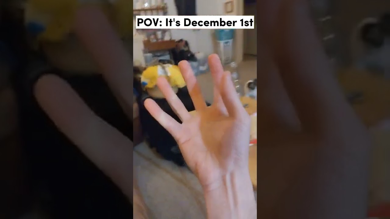 POV: It's December 1st
