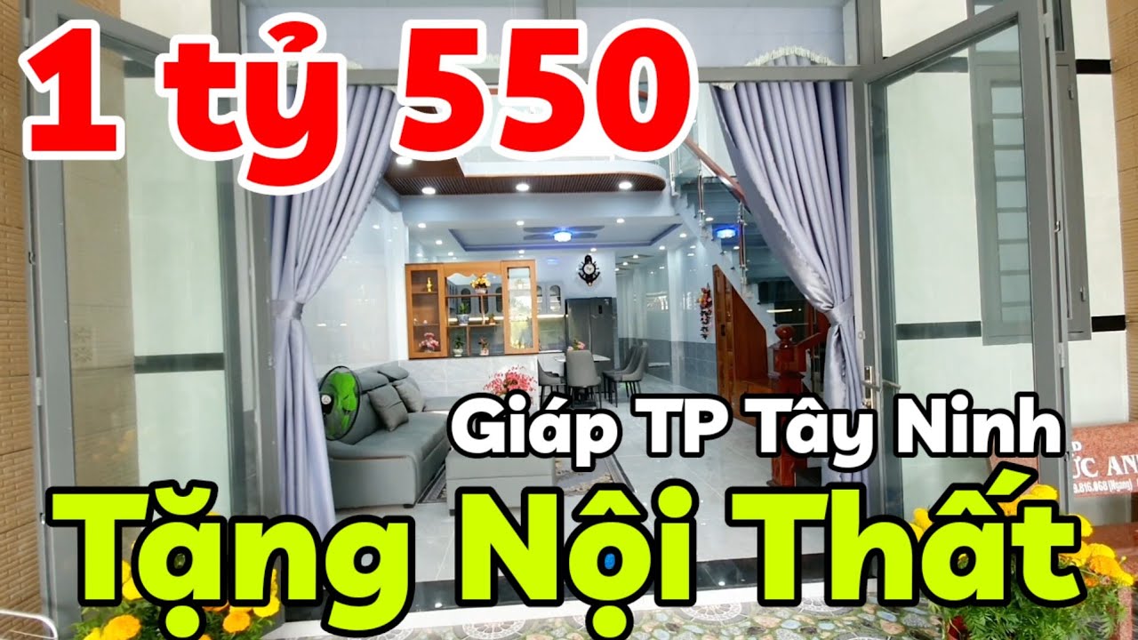Ngay Tết bán nhà lầu mới xây sân ô tô đường nhựa giá rẻ 1 tỷ 550 triệu ở Châu Thành Tây Ninh