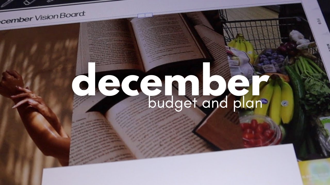 December Budget and Vision Board | how to budget and live
