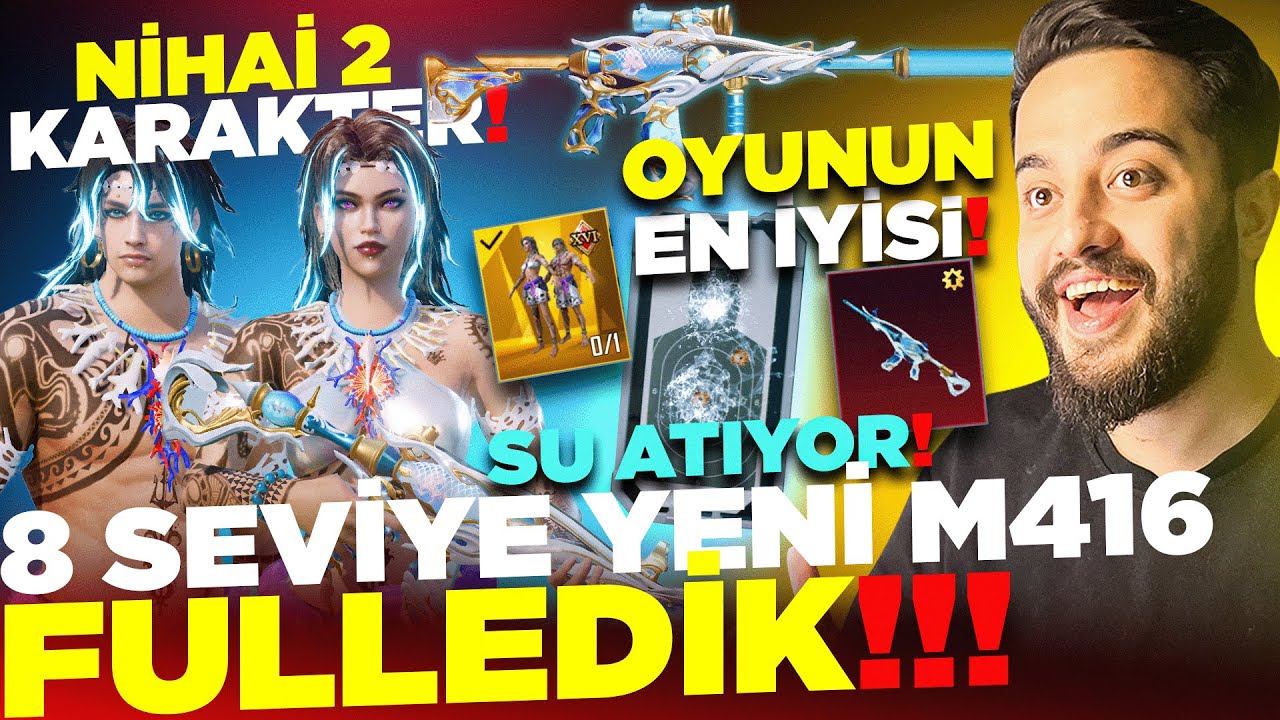 YENİ 8 SEVİYE M416 FULLEDİK! DÖVMELİ NİHAİ KARAKTERLER! BAYILDIM! PUBG Mobile
