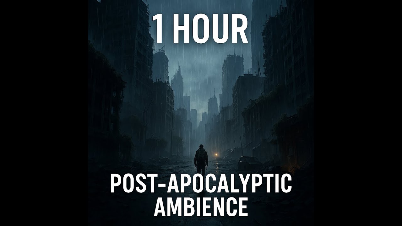 1 Hour Post-Apocalyptic City Ambience | Abandoned Streets, Wind & Survival Atmosphere