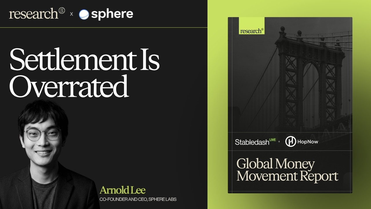 SphereNet, Energy, Trade Finance and the Race to Single-Digit bps On-Ramps | Arnold Lee, Sphere Labs