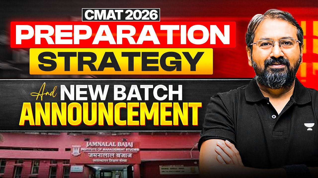 CMAT 2026 Strategy for 100%ile | Complete Prep Plan + New Batch Announcement | Ronak Shah