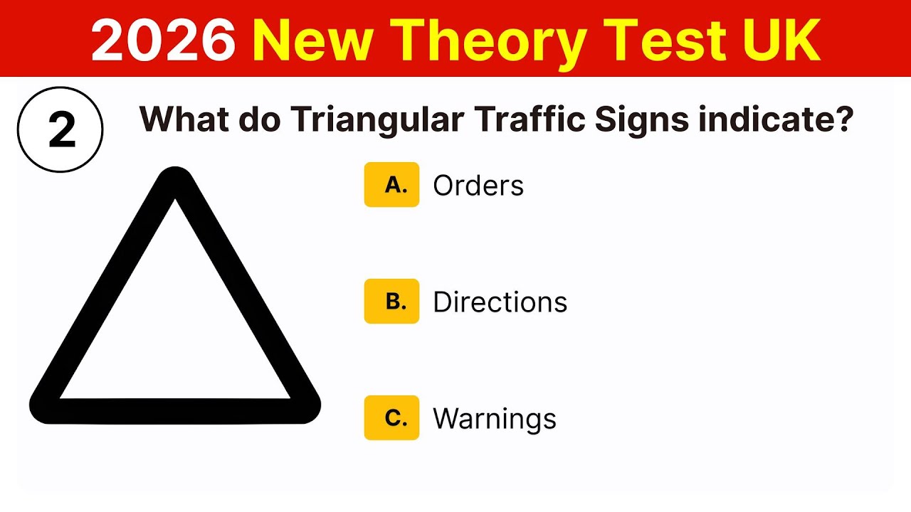 🚦 UK Driving Theory Test Questions DVSA Traffic Signs & Road Signs | Theory Test 2 📘✅