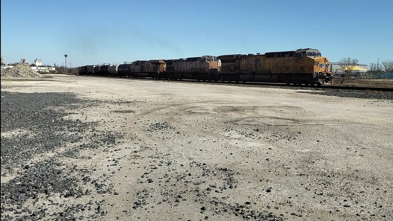UP Freight Train At South Zarzamora Street San Antonio TX#railfan