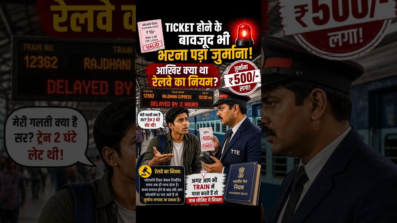 🔥 Platform Ticket Hone Ke Baad Bhi Laga Fine! 😱 2 Hour Ka Ye Rule 99% Log Nahi Jante #railway #rules