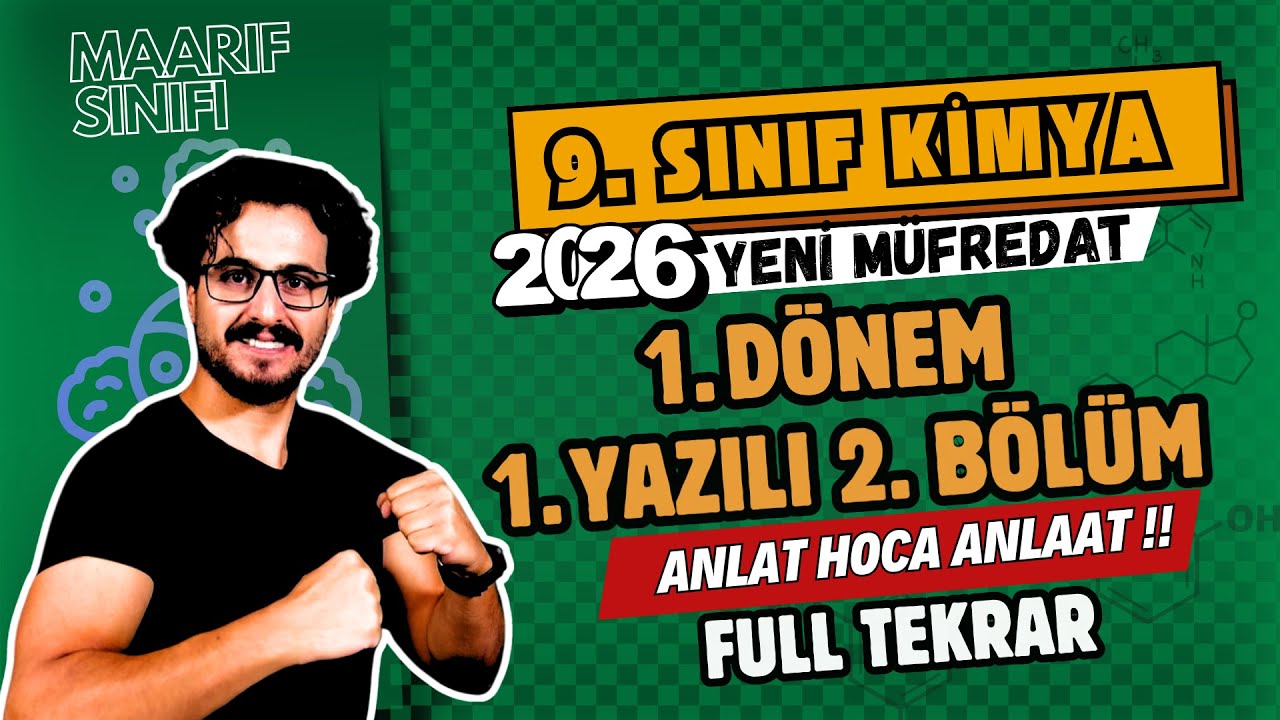 9. Sınıf | 1. Dönem 1. Yazılı | 2. Bölüm  | Anlat Hoca Anlat | Full Tekrar